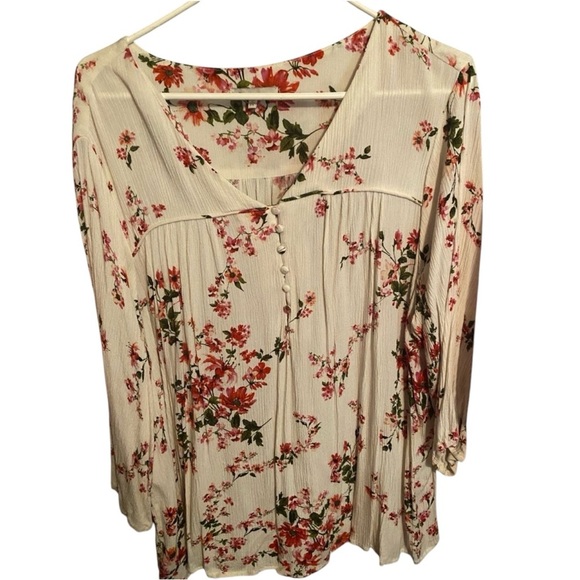 Skies are Blue Devan Button Detail Woven Top Size 2X - Picture 1 of 8